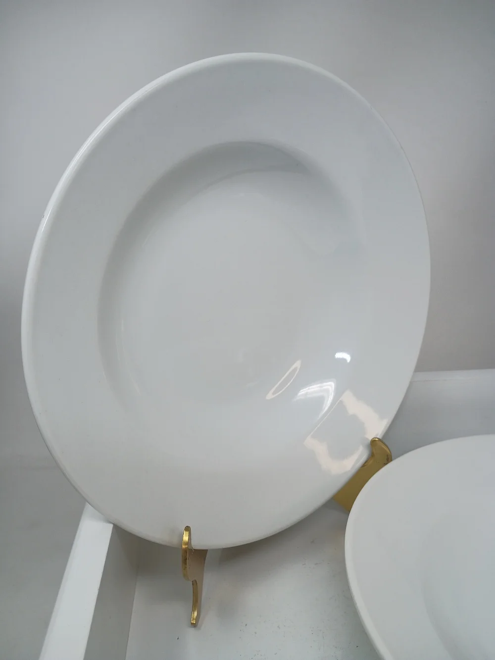 Classic White Vertex Porcelain Soup Bowls - Set of 2
